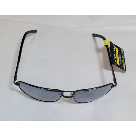 Foster Grant Polarized Silver Mirrored Aviator Sunglasses Scratch Impact Resist - Picture 6 of 8